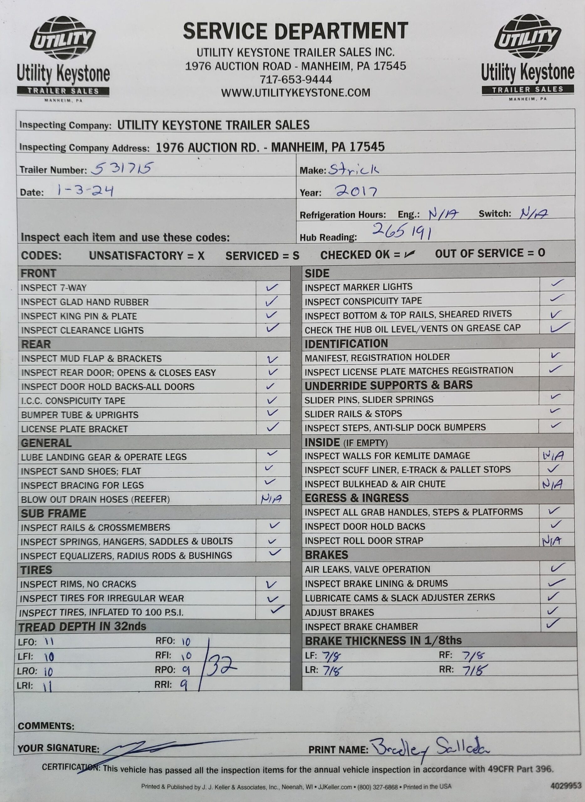 2017 53′ x 102″ Strick – Dry Van