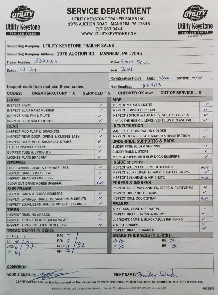 2022 53′ x 102″ Great Dane – Dry Van