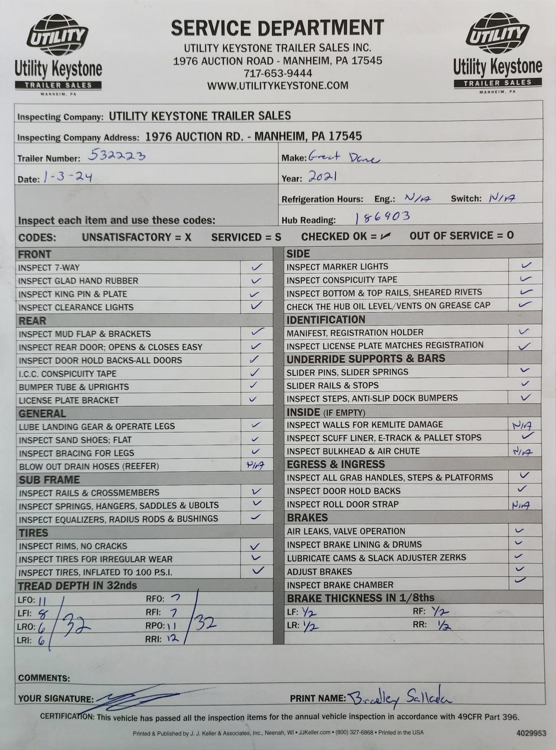 2022 53′ x 102″ Great Dane – Dry Van